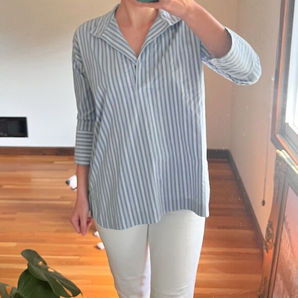 J. Jill Cotten Blend Stripe Shirt Size XS - Picture 1 of 7